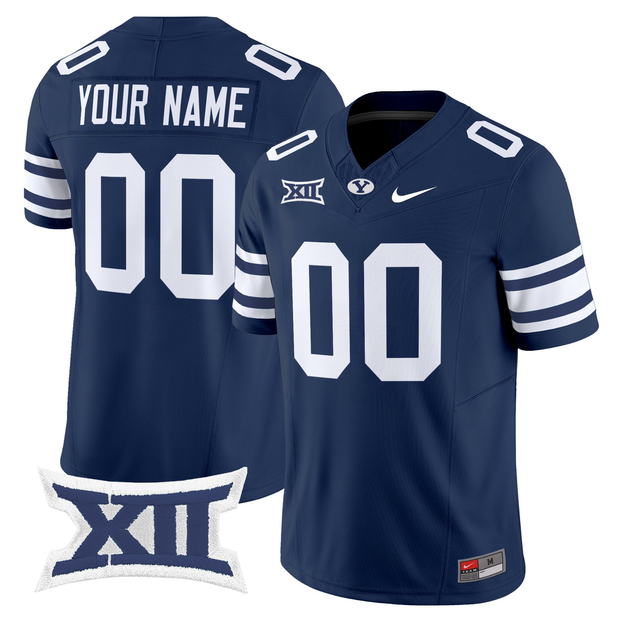 Men BYU Cougars Drak Blue Nike 2024 Vapor Limited Custom NCAA Jersey